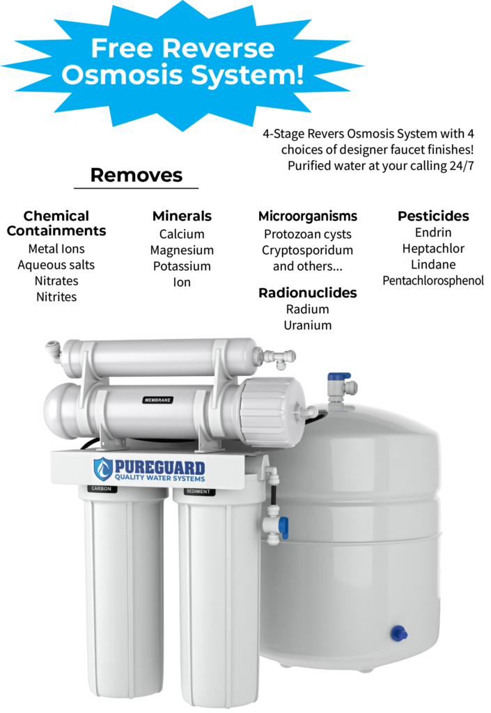 Free Four stage reverse osmosis drinking water system